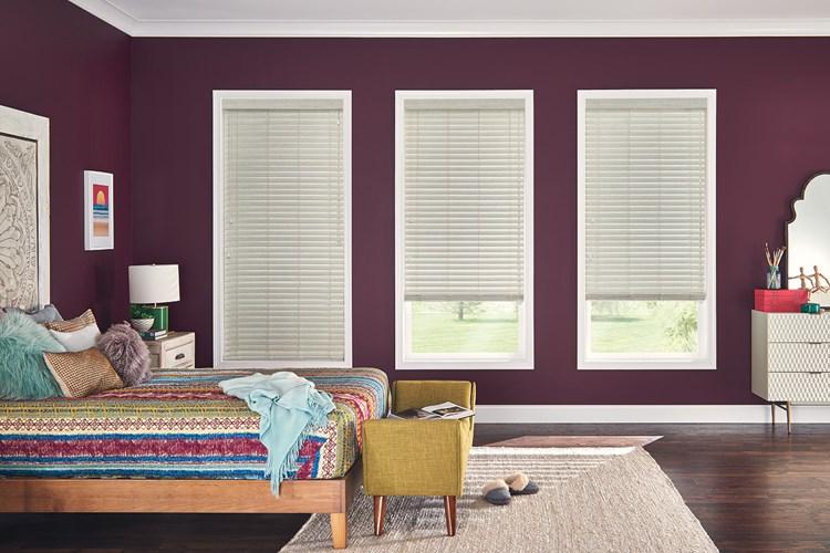 Custom Wood Blinds For Windows - Cordless Venetian Mini Blinds For Home Interior Window Treatments