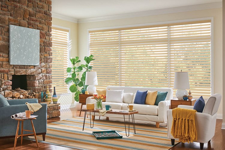 3&quot; Sheer Shades with Continuous-Loop Lift: Grafton, Custard 6115