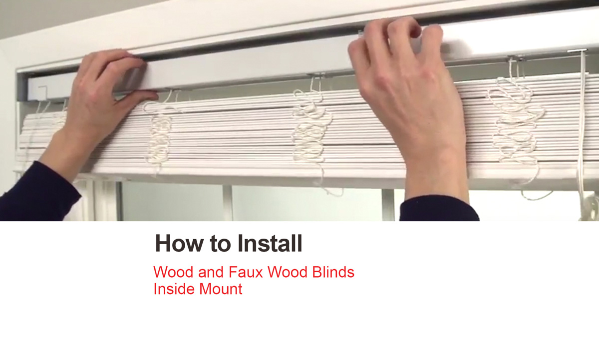 How to Install Wood and Faux Wood Blinds - Inside Mount